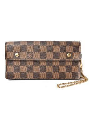 Louis Vuitton Chain Wallet Long Portefeuille Accordeion